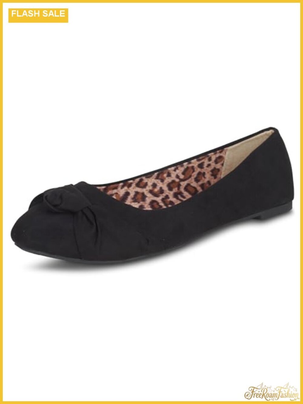 Women's Ballet Flats Faux Suede Bow Knot Slip On Dress Shoes